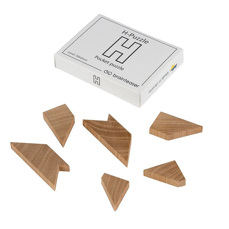 Дерев'яна головоломка Н - Puzzle pocket puzzle | Міні ЗАМОРОЧКА 5009en фото
