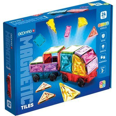 Магнитный конструктор Geomag Magnetic Tiles Gems Vehicles 24 4211 фото