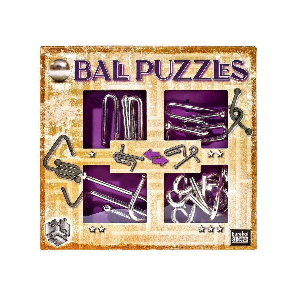 Набор металлических головоломок |Ball Puzzless Purple 473204 фото