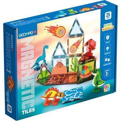 Магнитный конструктор Geomag Magnetic Tiles Dino World 25 4221 фото