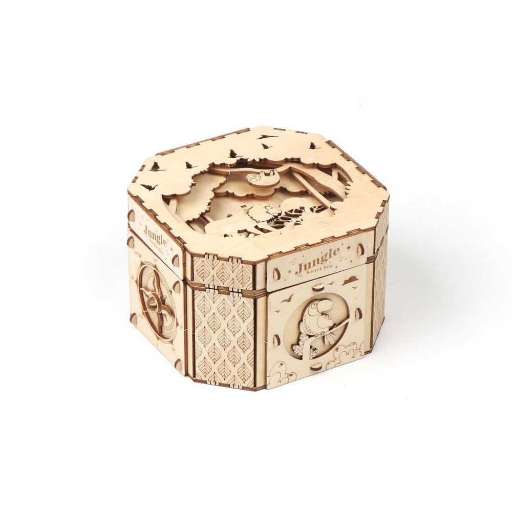 Головоломка квест-бокс DIY Jungle Secret Treasure Box*** | 3* Джунгли wooden kit 473466 фото