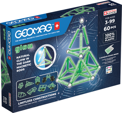 Geomag Glow 60 деталей | Магнитный конструктор Геомаг (светится в темноте) 338 фото