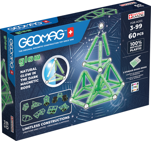 Geomag Glow 60 деталей | Магнитный конструктор Геомаг (светится в темноте) 338 фото