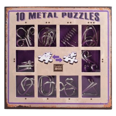 10 Metal Puzzle Violet | Фиолетовый набор головоломок 473359 фото