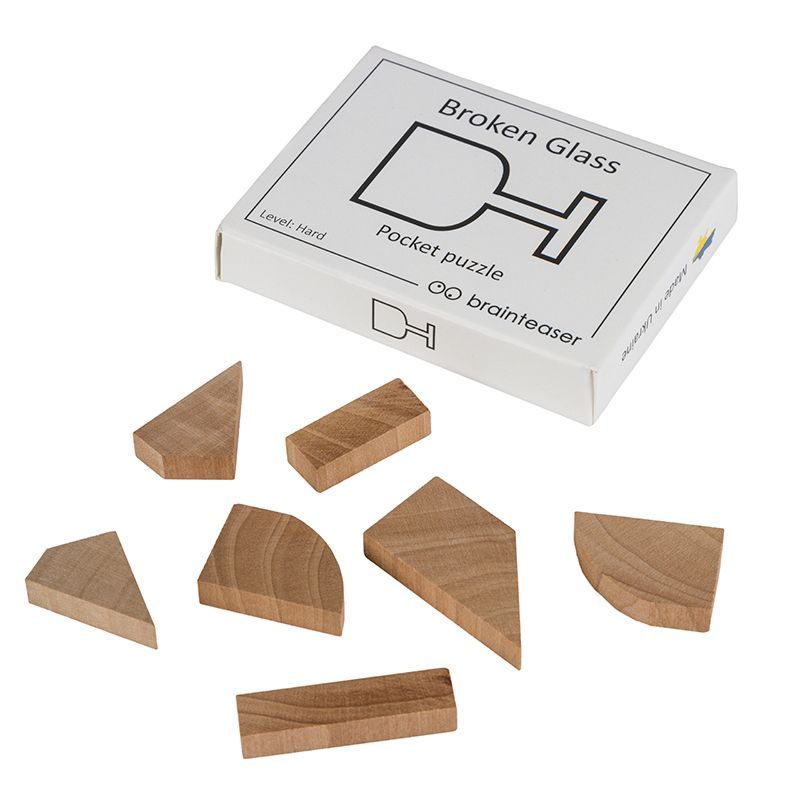 Дерев'яна головоломка Broken Glass pocket puzzle | Міні ЗАМОРОЧКА 5023en фото